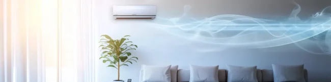 Climatiseur réversible en fonctionnement
