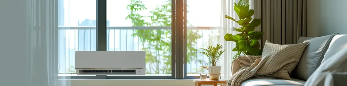 Climatiseur réversible installé dans un appartement