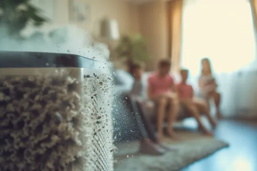 Air intérieur pollué par des particules invisibles