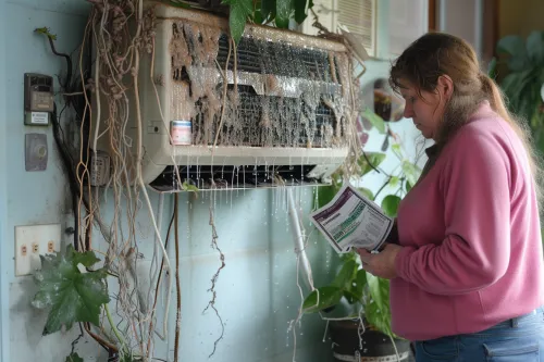 Climatiseur mal installé causant inconfort et surconsommation.
